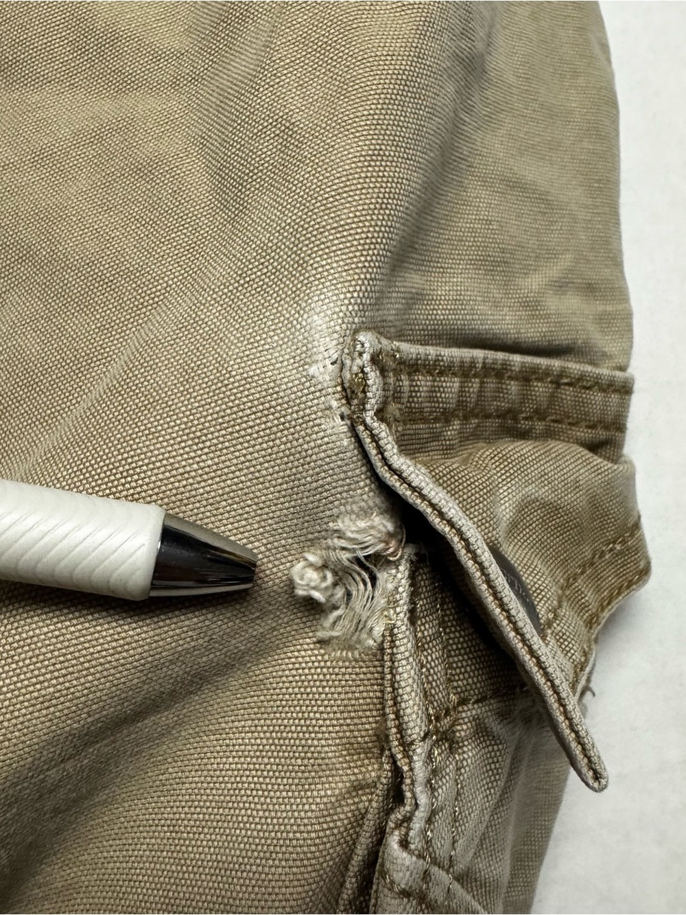 Carhartt (100272253) Relaxed Fit Straight Leg Rigby Cargo Pant In Khaki 42x30 - Picture 10 of 11